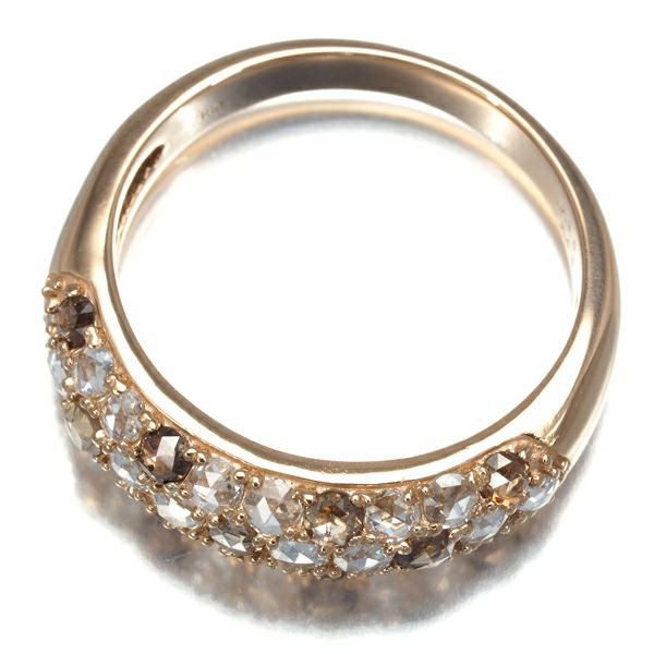 ローズカットダイヤ 0.35ct/0.45ct   リング K18PG 