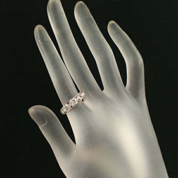 ローズカットダイヤ 0.35ct/0.45ct   リング K18PG 