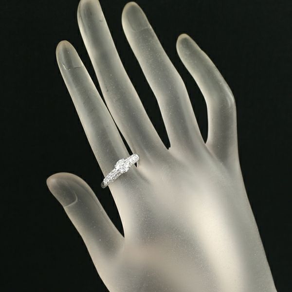 タサキ リング ダイヤ 0.60ct G VVS1 EX/0.40ct ソリティア 12号 Pt1000 鑑定書