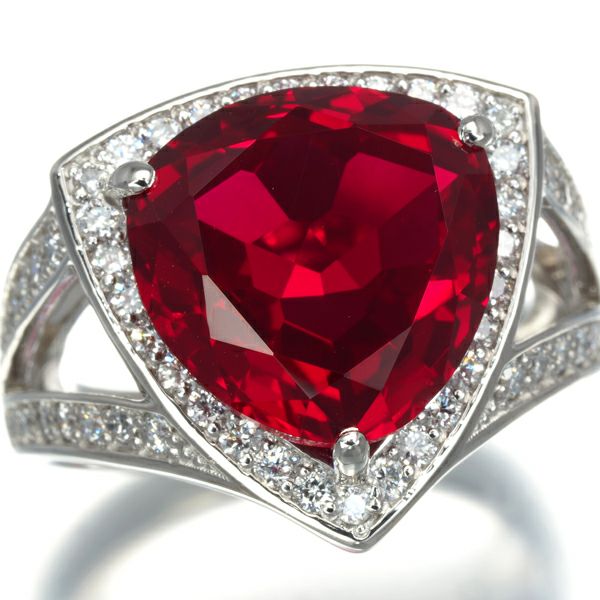 クレサンベール リング 再結晶ルビー 7.11ct ダイヤ 0.57ct  11号 Pt900 保証書