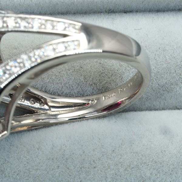 クレサンベール リング 再結晶ルビー 7.11ct ダイヤ 0.57ct  11号 Pt900 保証書