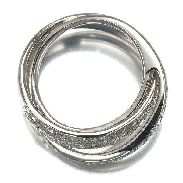 ダイヤ 0.55ct パヴェ クロスライン  リング Pt900 