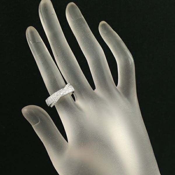 ダイヤ 0.55ct パヴェ クロスライン  リング Pt900 