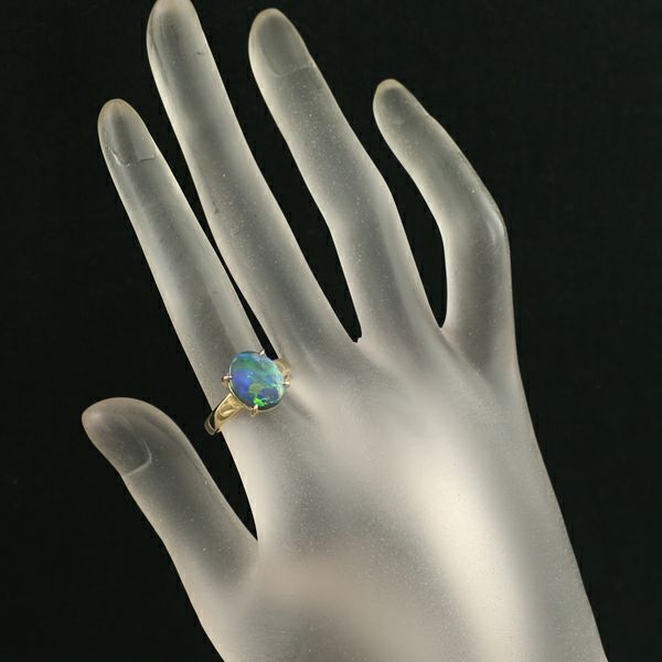 タサキ リング ブラックオパール 2.39ct  12.5号 K18YG 
