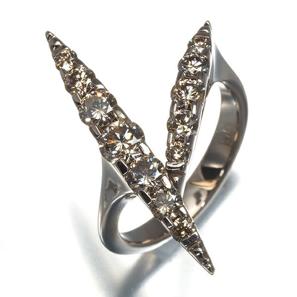 カシケイ リング ダイヤ 1.20ct ネイキッド 12号 K18BG 