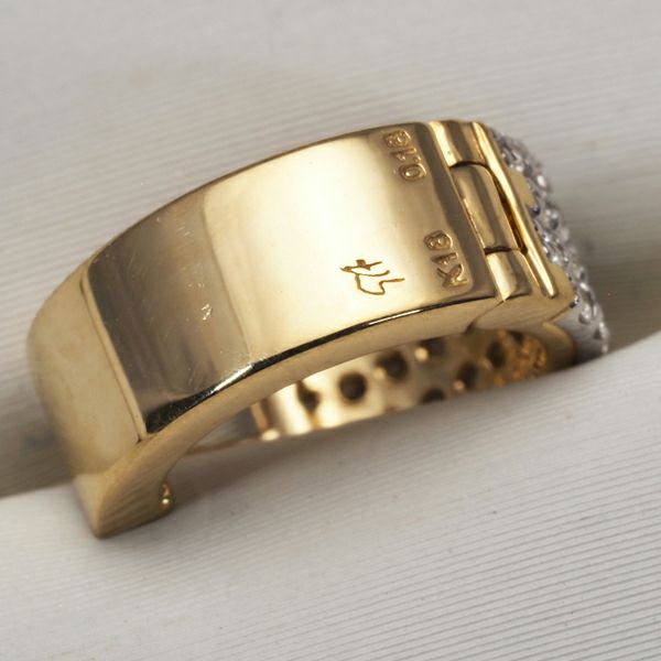 セイレーンアズーロ ピアス ダイヤ 0.18ct/0.18ct  フープ パヴェ K18YG/WG 
