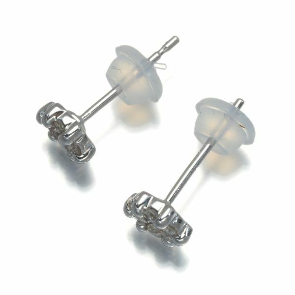 ダイヤ 0.11ct/0.11ct パヴェ  ピアス K18WG 