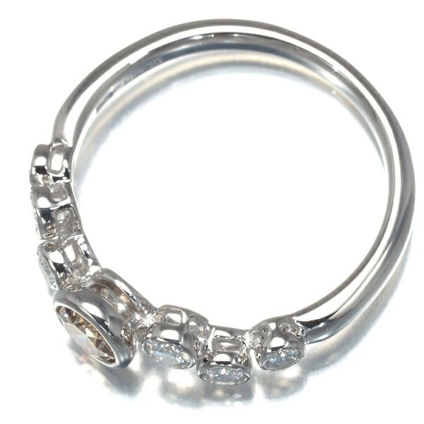 カシケイ リング ダイヤ 0.36ct/0.20ct ベゼル 13号 Pt900 