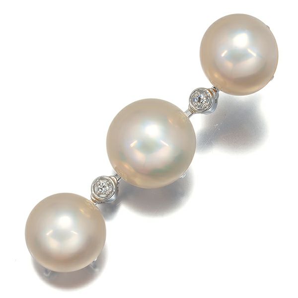 タサキ ペンダントトップ マベパール 真珠 12.2-13.6mm ダイヤ 0.03ct  2WAY K18WG 