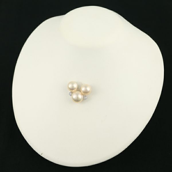 タサキ ペンダントトップ マベパール 真珠 12.2-13.6mm ダイヤ 0.03ct  2WAY K18WG 
