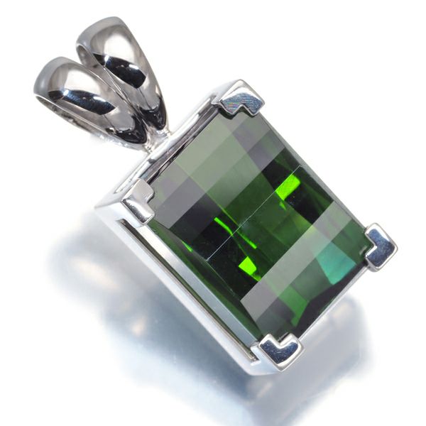 グリーントルマリン 7.67ct   ペンダントトップ Pt900 