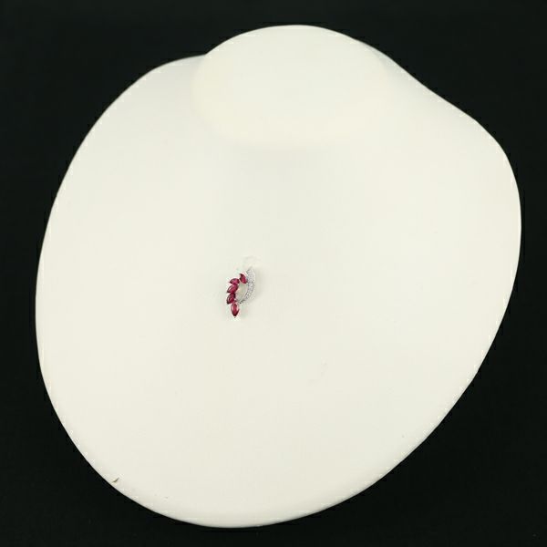 GSTV ペンダントトップ ルビー 0.75ct ダイヤ 0.05ct   Pt950 