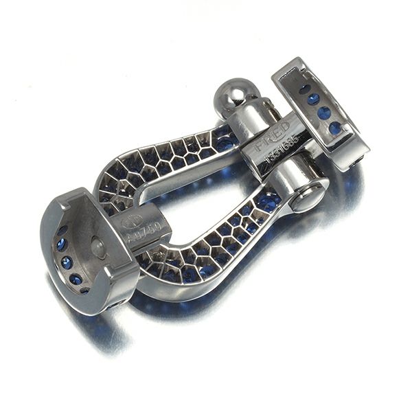 フレッド ブレスレット用バックル サファイア フォース10 LM K18WG/ブラックコーティング