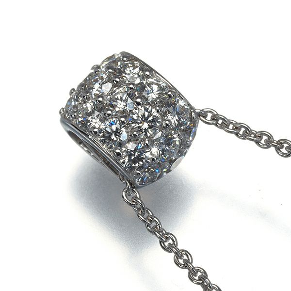 ミキモト ネックレス ダイヤ 0.72ct  パヴェ K18WG 