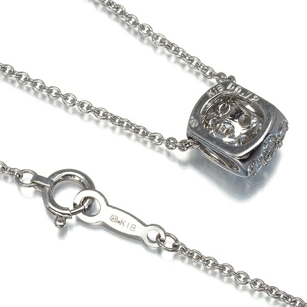ミキモト ネックレス ダイヤ 0.72ct  パヴェ K18WG 