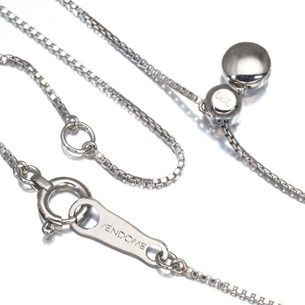 ヴァンドーム ネックレス ダイヤ 0.20ct  Y字 Pt950/Pt850 