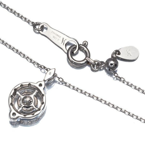 ヴァンドーム ネックレス ダイヤ 0.12ct/0.06ct   Pt950/Pt850 
