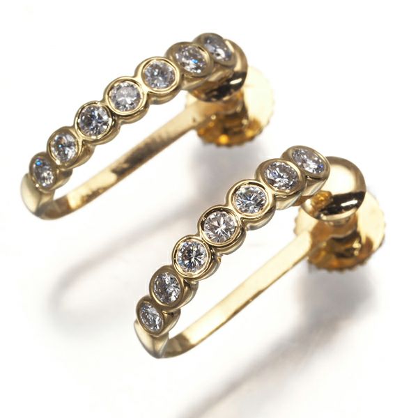 ポンテヴェキオ イヤリング ダイヤ 0.41ct   K18YG 