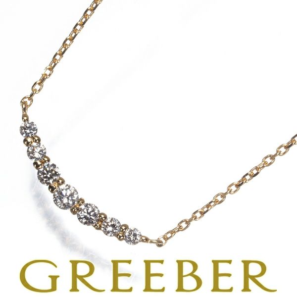スタージュエリー ネックレス ダイヤ 0.14ct   K18YG 