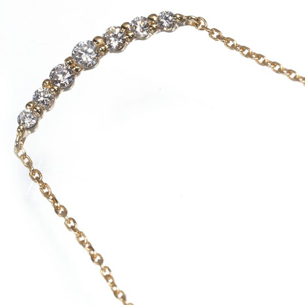 スタージュエリー ネックレス ダイヤ 0.14ct   K18YG 