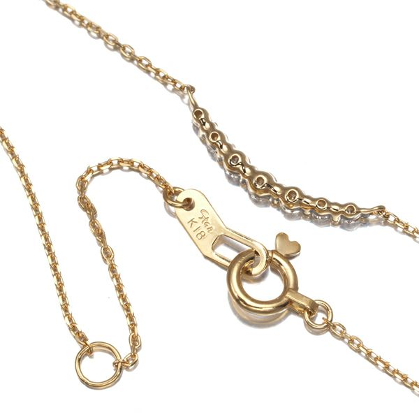 スタージュエリー ネックレス ダイヤ 0.14ct   K18YG 