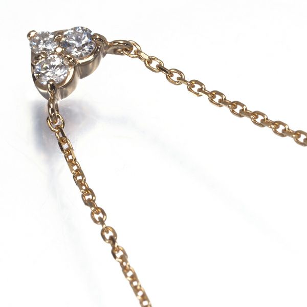 ヴァンドーム ネックレス ダイヤ 0.10ct  ハート K18YG 