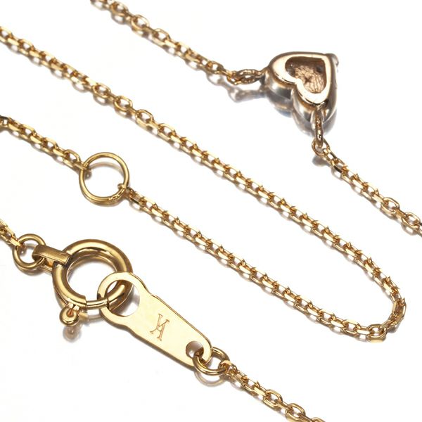 ヴァンドーム ネックレス ダイヤ 0.10ct  ハート K18YG 