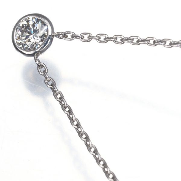 ヴァンドーム ネックレス ダイヤ 0.27ct  一粒 Pt900/Pt850 
