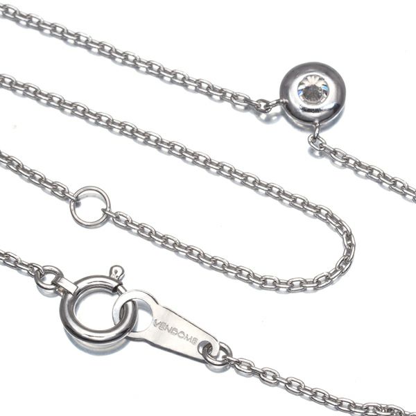 ヴァンドーム ネックレス ダイヤ 0.27ct  一粒 Pt900/Pt850 
