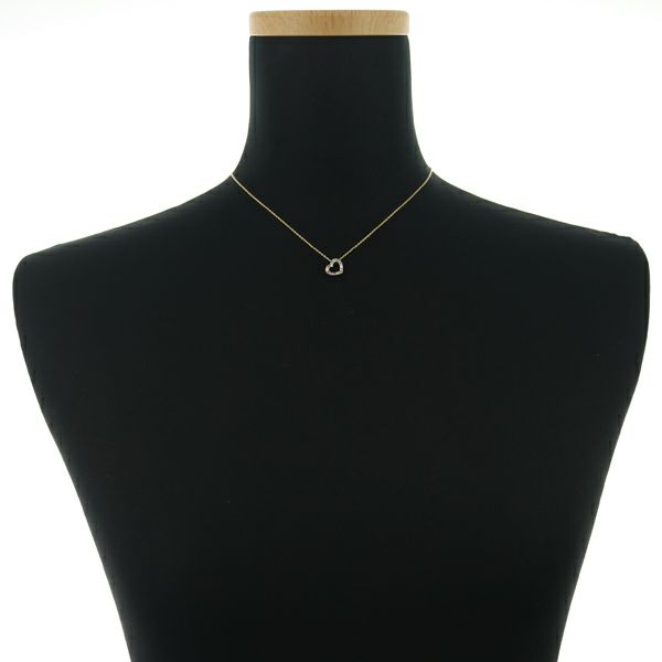 ポンテヴェキオ ネックレス ダイヤ 0.02ct/0.02ct サファイア 0.11ct  ハート K18YG 
