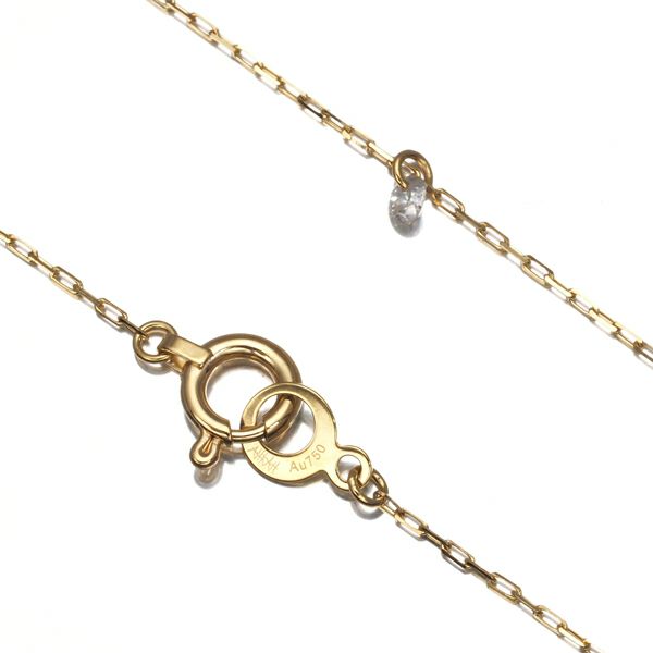 アーカー ネックレス ダイヤ 0.09ct ビンドゥサリー  K18YG 