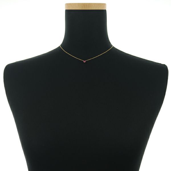スタージュエリー ネックレス ルビー 0.13ct ミステリアスハート  K18YG 