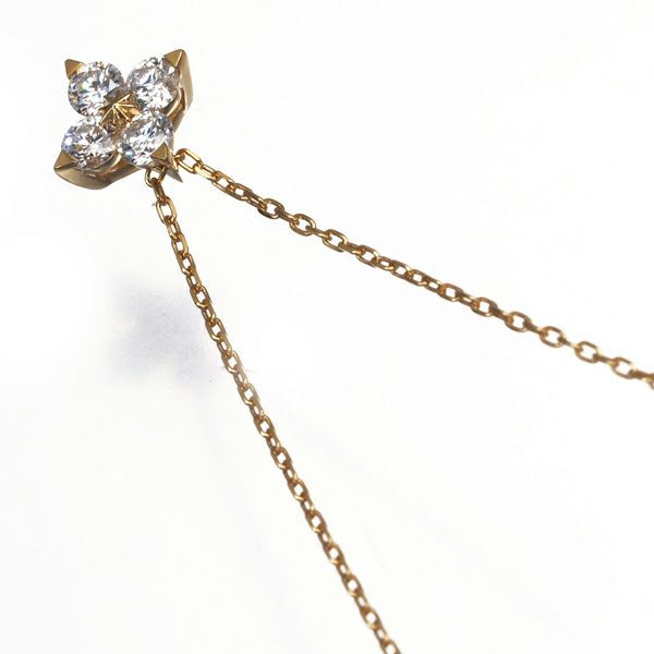 スタージュエリー ネックレス ダイヤ 0.13ct ブライテストスター  K18YG 
