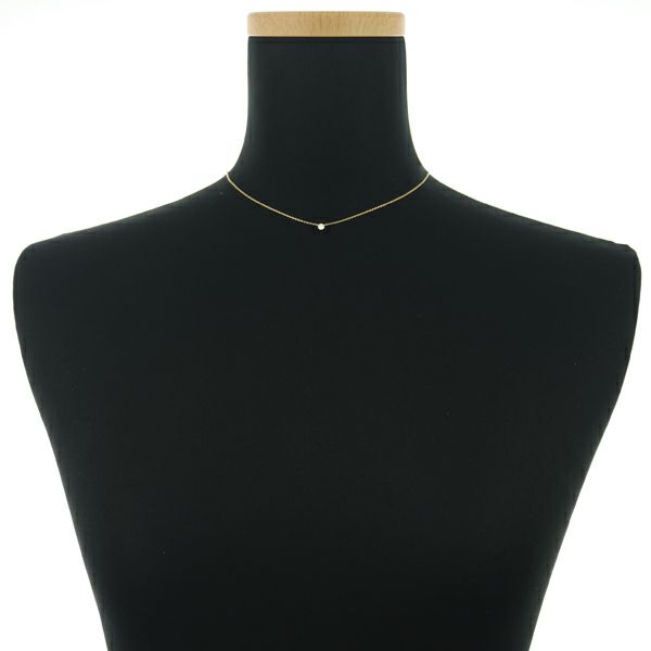 アーカー ネックレス ダイヤ 0.15ct ソルティアラウンド  K18YG 