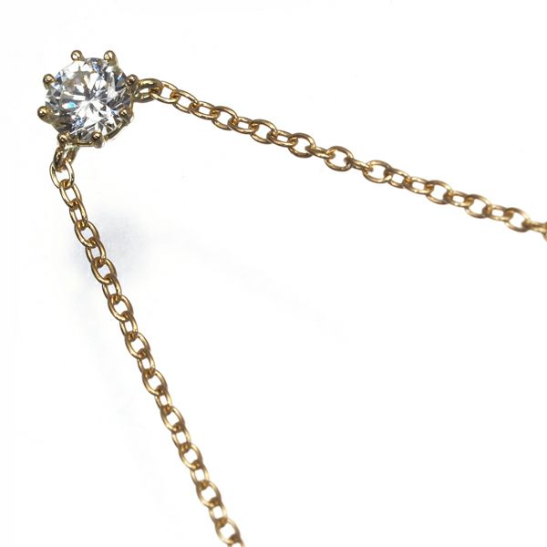 アーカー ネックレス ダイヤ 0.15ct ソルティアラウンド  K18YG 
