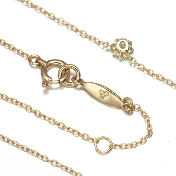 アーカー ネックレス ダイヤ 0.15ct ソルティアラウンド  K18YG 