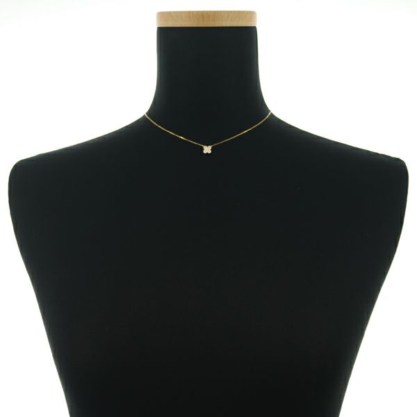 アーカー ネックレス ダイヤ 0.12ct ペタルパヴェ  K18YG 