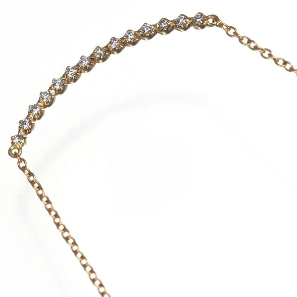 アーカー ネックレス ダイヤ 0.10ct ビリーブユー  K18YG 