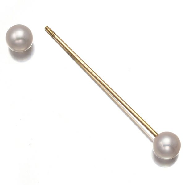 ミキモト カラーピン パール アコヤ真珠 7.2mm   K18YG 