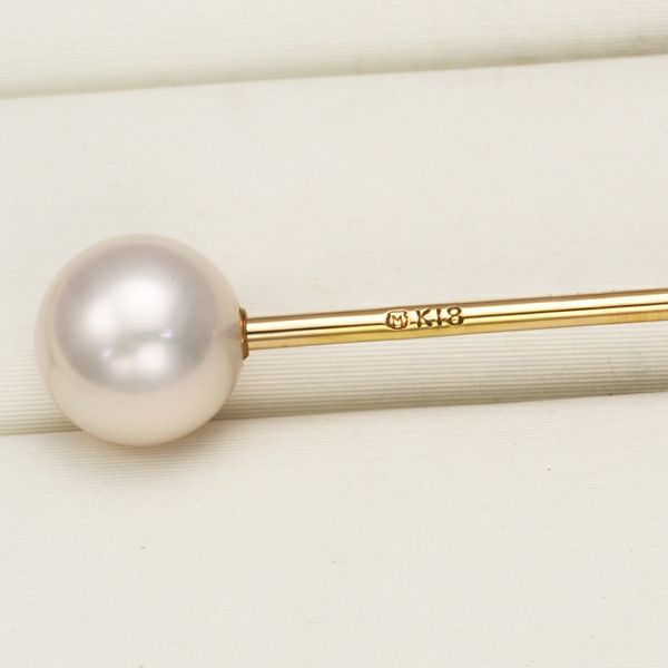 ミキモト カラーピン パール アコヤ真珠 7.2mm   K18YG 