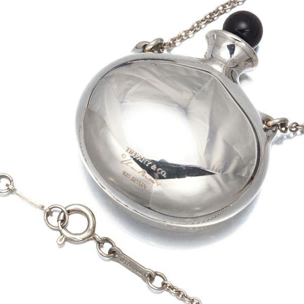 ティファニー ネックレス オニキス ラウンドボトル ロング シルバー925 