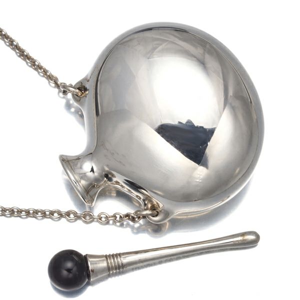 ティファニー ネックレス オニキス ラウンドボトル ロング シルバー925 