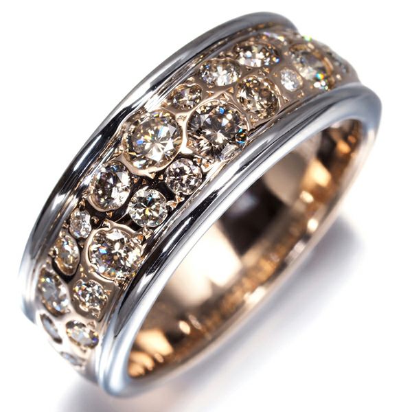 カシケイ リング ダイヤ 0.85ct メランジェ 12号 K18PG/WG