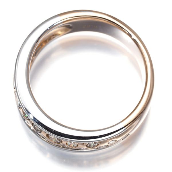 カシケイ リング ダイヤ 0.85ct メランジェ 12号 K18PG/WG