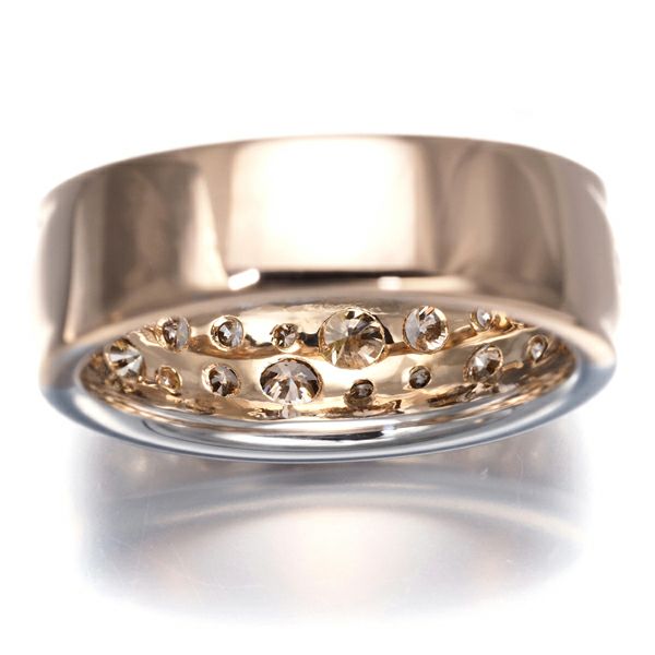 カシケイ リング ダイヤ 0.85ct メランジェ 12号 K18PG/WG