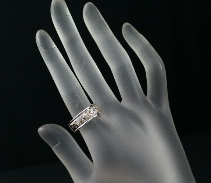 カシケイ リング ダイヤ 0.85ct メランジェ 12号 K18PG/WG