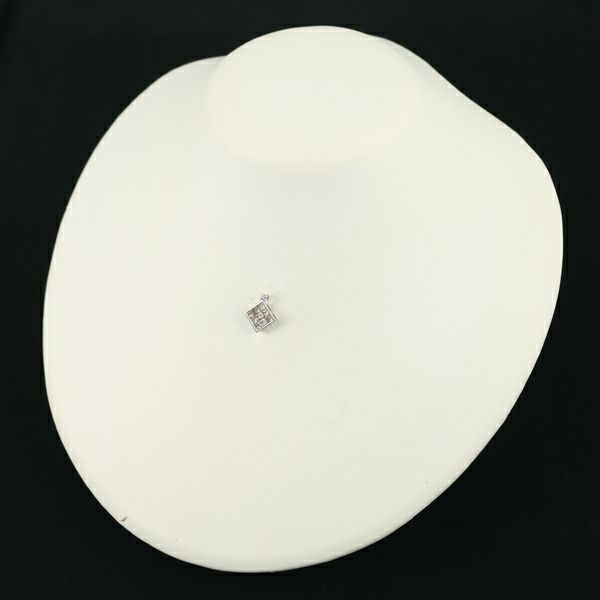 ダイヤ 0.75ct ミステリーセッティング  ペンダントトップ K18WG 