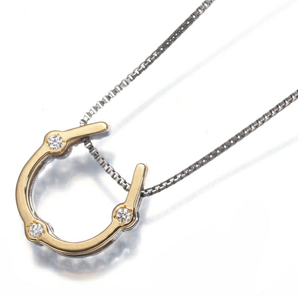 パライバトルマリン ダイヤ 0.53ct ホースシュー フラワー 5WAY ネックレス Pt/K18YG