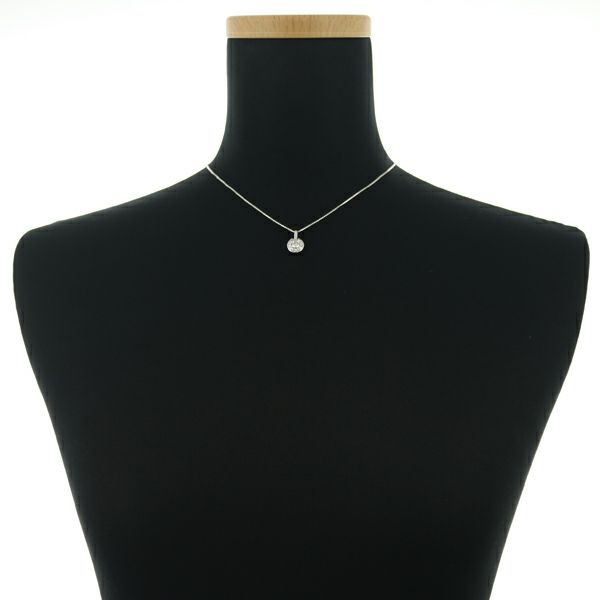 ダイヤ 0.43ct/0.22ct ハロー  ネックレス Pt850 
