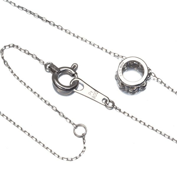 ダイヤ 0.10ct サークル リース  ネックレス Pt900 